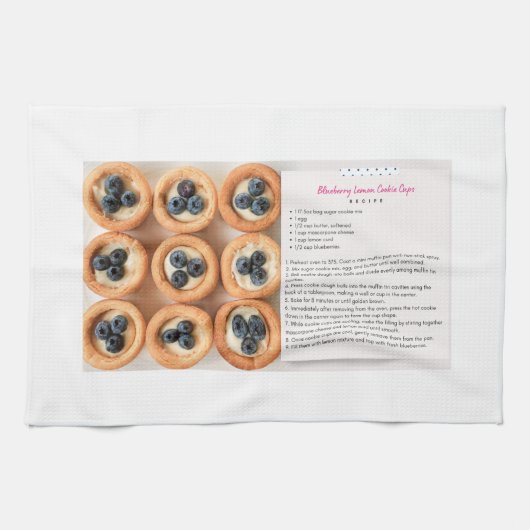 Blueberry-Rezept-Handtuch Geschirrtuch (Horizontal)