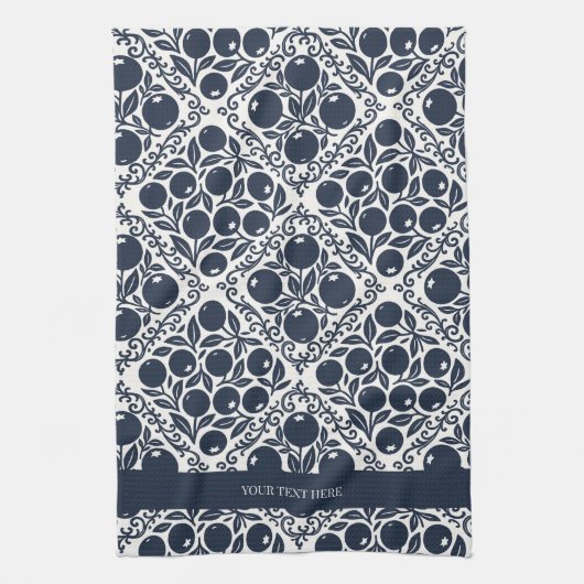 Blueberry Rustic Farmhouse French Country  Geschirrtuch (Vertikal)