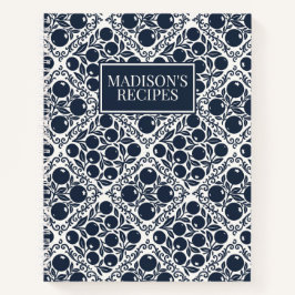 Blueberry Rustic Farmhouse French Country Recipe Notizblock