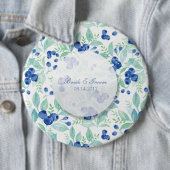 Blueberry Rustic Wedding Button (Beispiel)