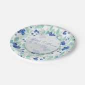 Blueberry Rustic Wedding Pappteller (Schrägansicht)