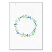 Blueberry Rustic Wedding Tischnummer (Rückseite)