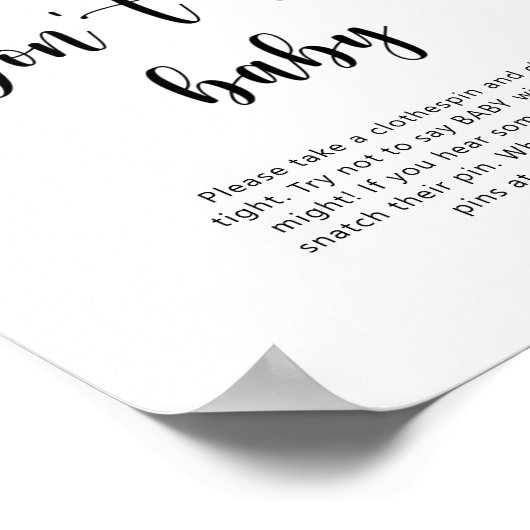 Blueberry - Sag nicht, Baby Poster (Ecke)