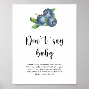 Blueberry - Sag nicht, Baby Poster