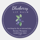 Blueberry Salve / Balm Label Runder Aufkleber (Vorderseite)
