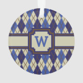 Blueberry Scone Raute Acrylic Ornament (Rückseite)