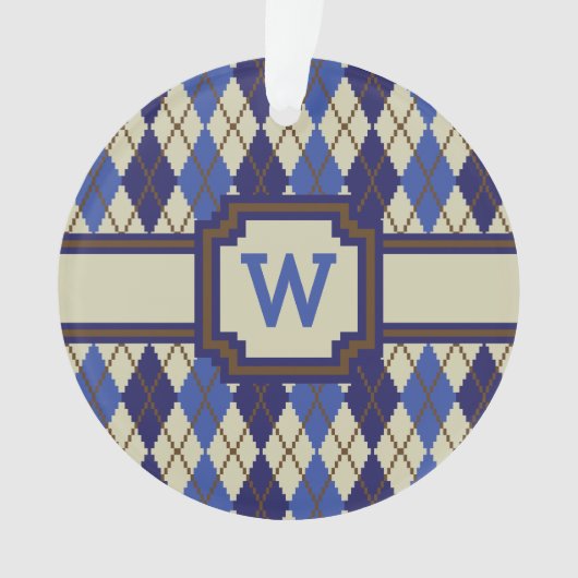 Blueberry Scone Raute Acrylic Ornament (Vorderseite)