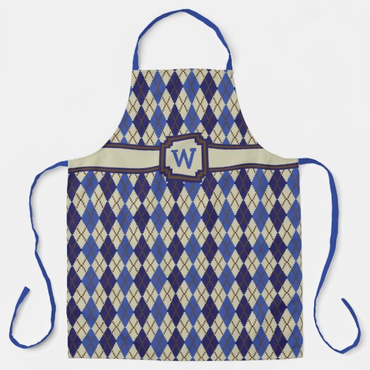 Blueberry Scone Raute All-over Print Schürze (Vorderseite)