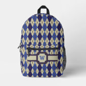 Blueberry Scone Raute Bedruckter Rucksack (Vorderseite)