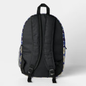 Blueberry Scone Raute Bedruckter Rucksack (Rückseite)