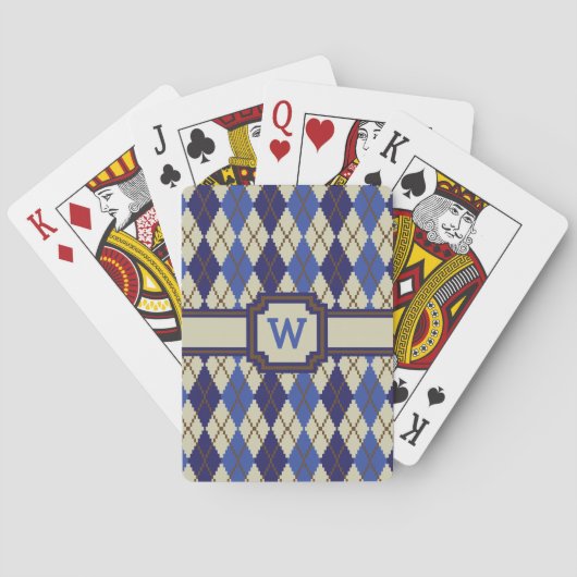 Blueberry Scone Raute Classic Playing Cards Spielkarten (Rückseite)