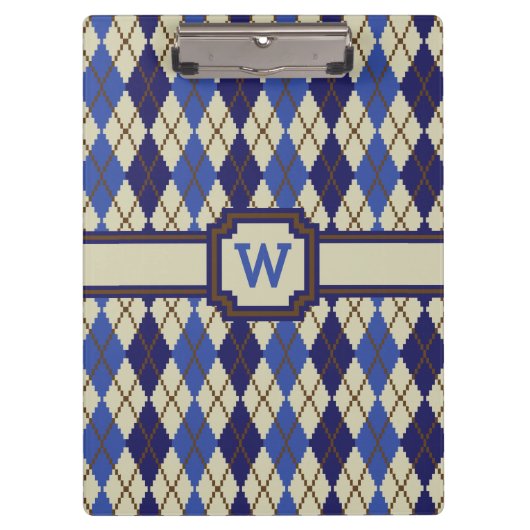 Blueberry Scone Raute Clipboard Klemmbrett (Vorderseite)