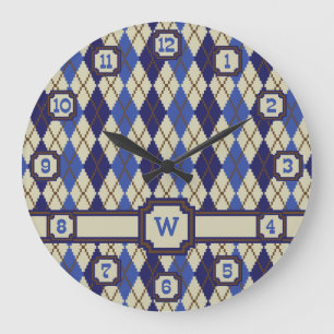 Blueberry Scone Raute Clock Große Wanduhr