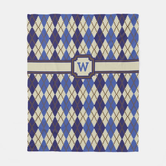 Blueberry Scone Raute Fleece Blanket (Vorderseite)