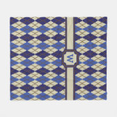 Blueberry Scone Raute Fleece Blanket (Vorderseite (Horizontal))