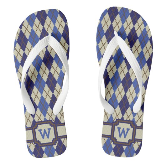 Blueberry Scone Raute Flip Flops Badesandalen (Fußbett)