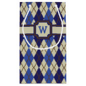 Blueberry Scone Raute Gift Bag Kleine Geschenktüte (Rückseite)