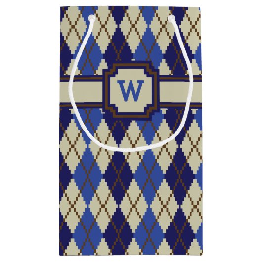 Blueberry Scone Raute Gift Bag Kleine Geschenktüte (Rückseite)