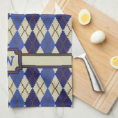 Blueberry Scone Raute Handtuch (Viertel Falte)