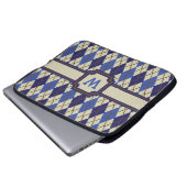 Blueberry Scone Raute Laptop Sleeve (Vorne Knopf)