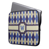 Blueberry Scone Raute Laptop Sleeve (Vorderseite Links)