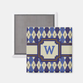 Blueberry Scone Raute Magnet (Vorderseite/Rückseite)