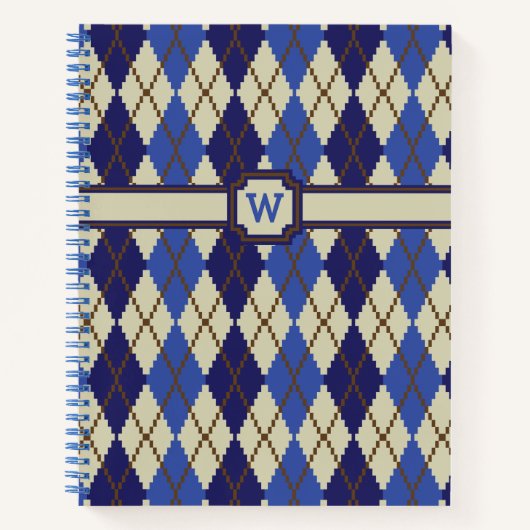 Blueberry Scone Raute Spiral Notebook Notizbuch (Vorderseite)