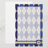 Blueberry Scone Raute Stationery Briefpapier (Vorne/Hinten)