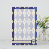 Blueberry Scone Raute Stationery Briefpapier (Stehend Vorderseite)