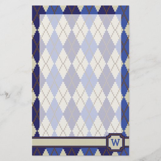 Blueberry Scone Raute Stationery Briefpapier (Vorderseite)