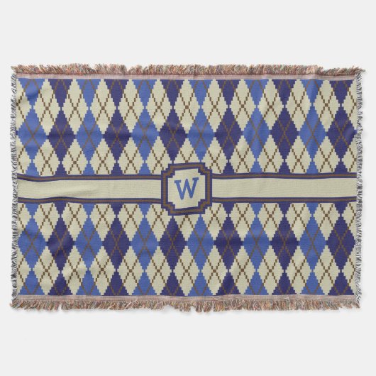 Blueberry Scone Raute Throw Blanket Decke (Vorderseite)