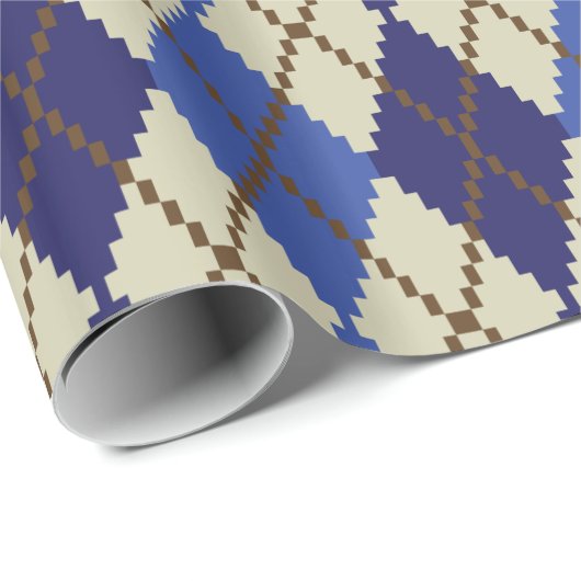 Blueberry Scone Raute Wrapping Paper Geschenkpapier (Rolleneckpunkt)