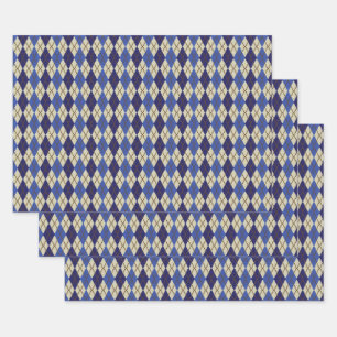 Blueberry Scone Raute Wrapping Paper Set Geschenkpapier Set