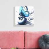 Blueberry Sketched Butterfly Leinwand Wall Art (Insitu (Wohnzimmer))