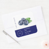 Blueberry Small Business Label Quadratischer Aufkleber (Umschlag)