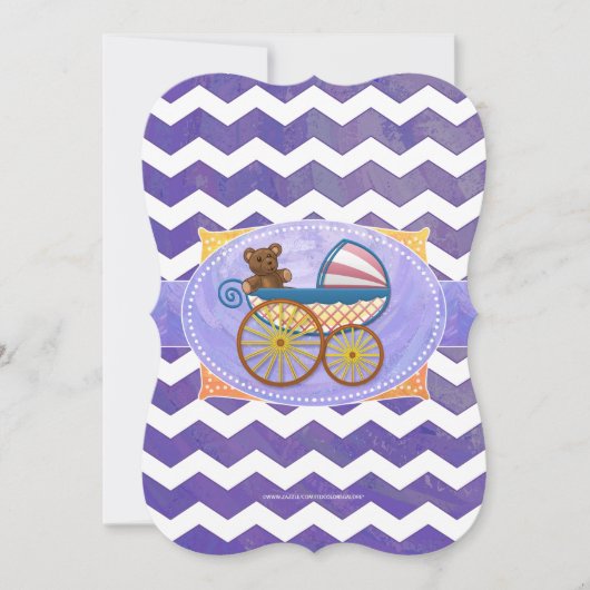 Blueberry Smear Baby Stuff Einladung (Vorderseite)