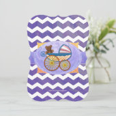 Blueberry Smear Baby Stuff Einladung (Stehend Vorderseite)