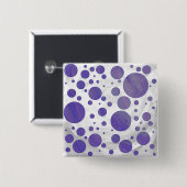 Blueberry Smear Polka Dot Button (Vorne & Hinten)