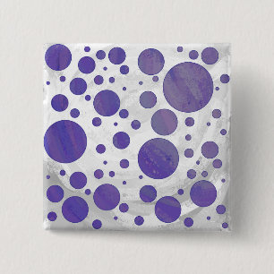 Blueberry Smear Polka Dot Button