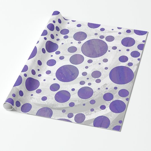 Blueberry Smear Polka Dot Geschenkpapier (Ungerollt)