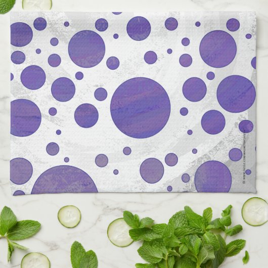 Blueberry Smear Polka Dot Handtuch (Gefaltet)