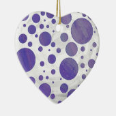 Blueberry Smear Polka Dot Keramik Ornament (Rechts)