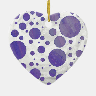 Blueberry Smear Polka Dot Keramik Ornament