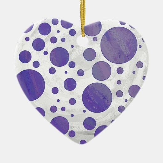 Blueberry Smear Polka Dot Keramik Ornament (Vorne)