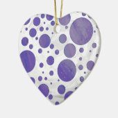 Blueberry Smear Polka Dot Keramik Ornament (Links)
