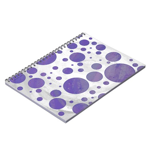 Blueberry Smear Polka Dot Notizblock (Linke Seite)