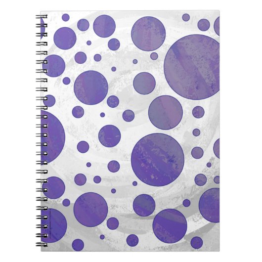 Blueberry Smear Polka Dot Notizblock (Vorderseite)