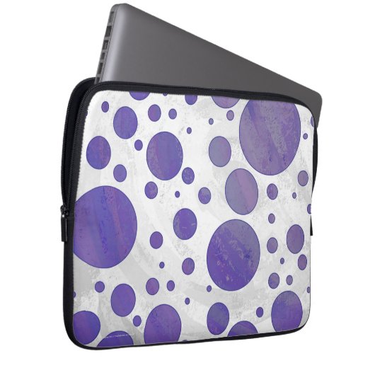 Blueberry Smear Polka Dot Pattern Laptopschutzhülle (Vorne Rechts)
