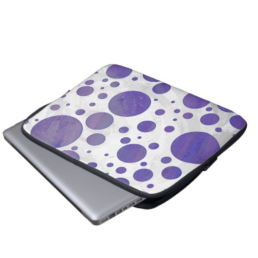 Blueberry Smear Polka Dot Pattern Laptopschutzhülle (Vorne Knopf)