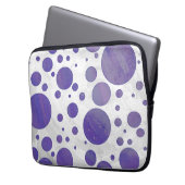 Blueberry Smear Polka Dot Pattern Laptopschutzhülle (Vorderseite Links)